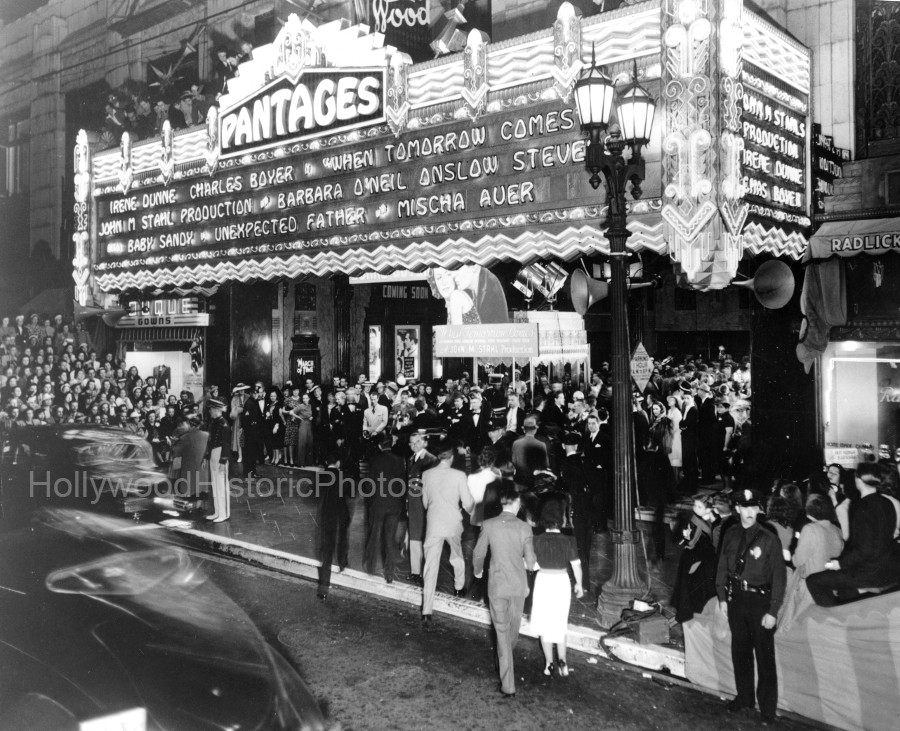 Pantages Theatre 1939 Premiere of When Tomorrow Comes wm.jpg